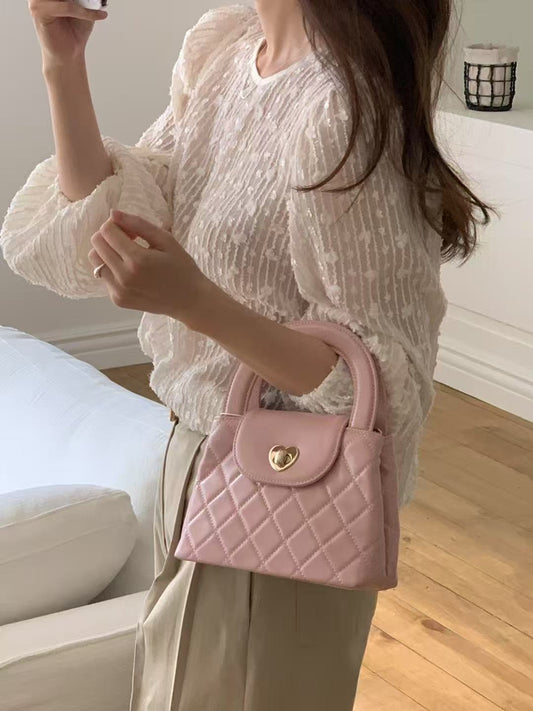 Korean APM Collection Leather Pink Bag (Instock)