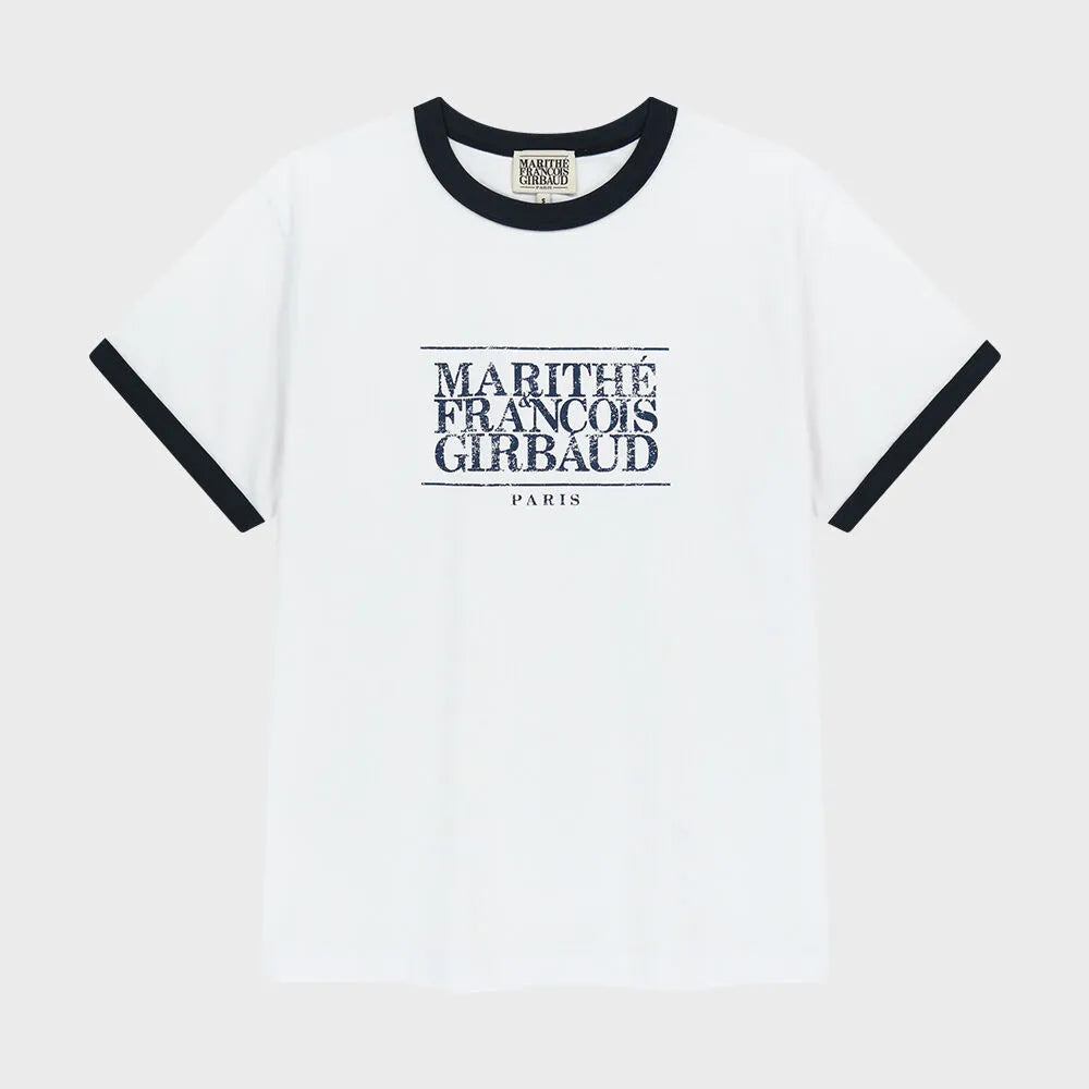 Marithe AEROCOOL CRACK CLASSIC LOGO RINGER TEE White (Instock)