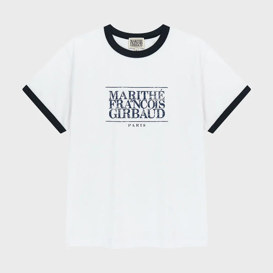 Marithe AEROCOOL CRACK CLASSIC LOGO RINGER TEE White (Instock)