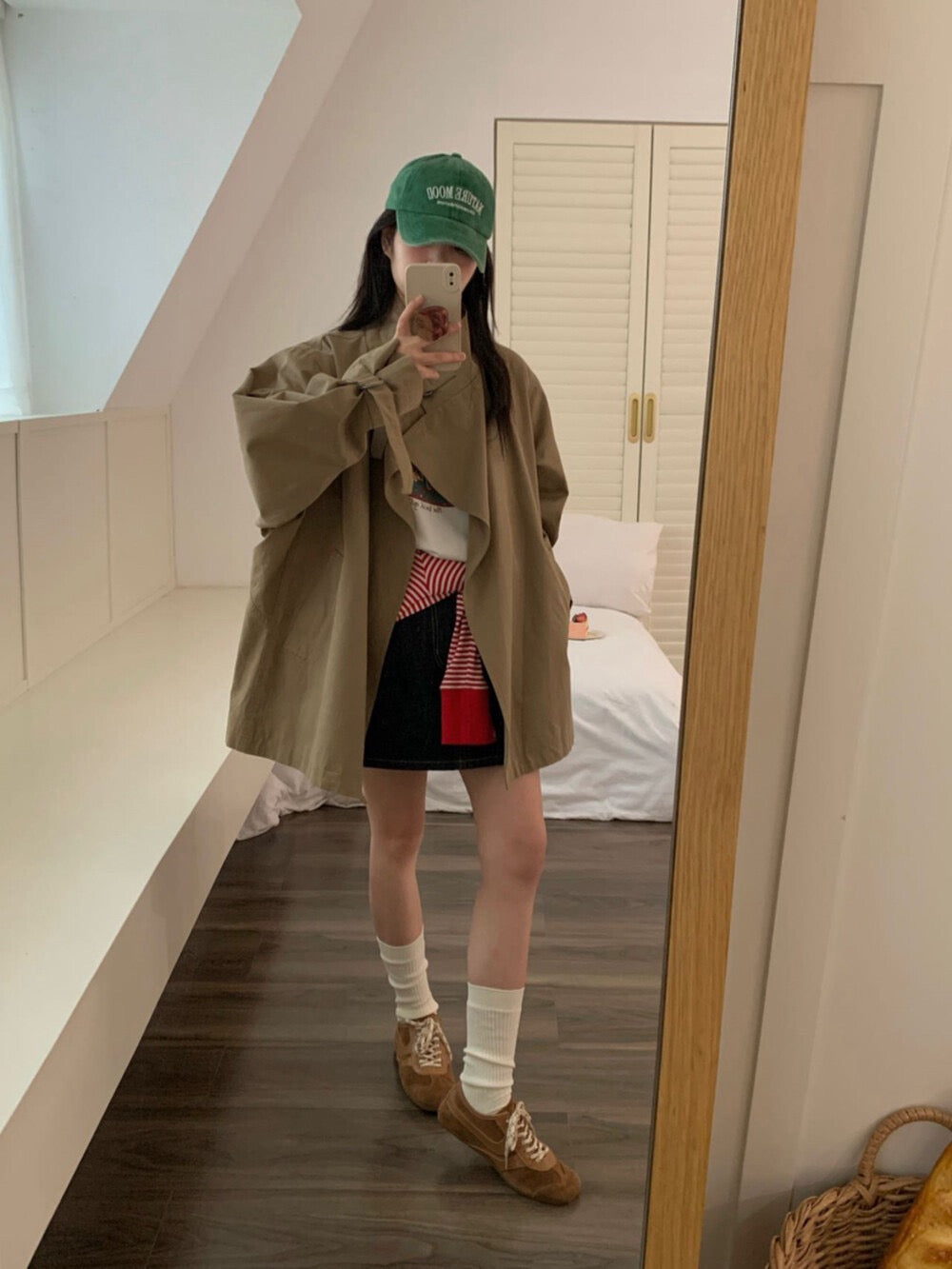 Kelly Designs Chic D-Ring Belted Short Trench (Instock)