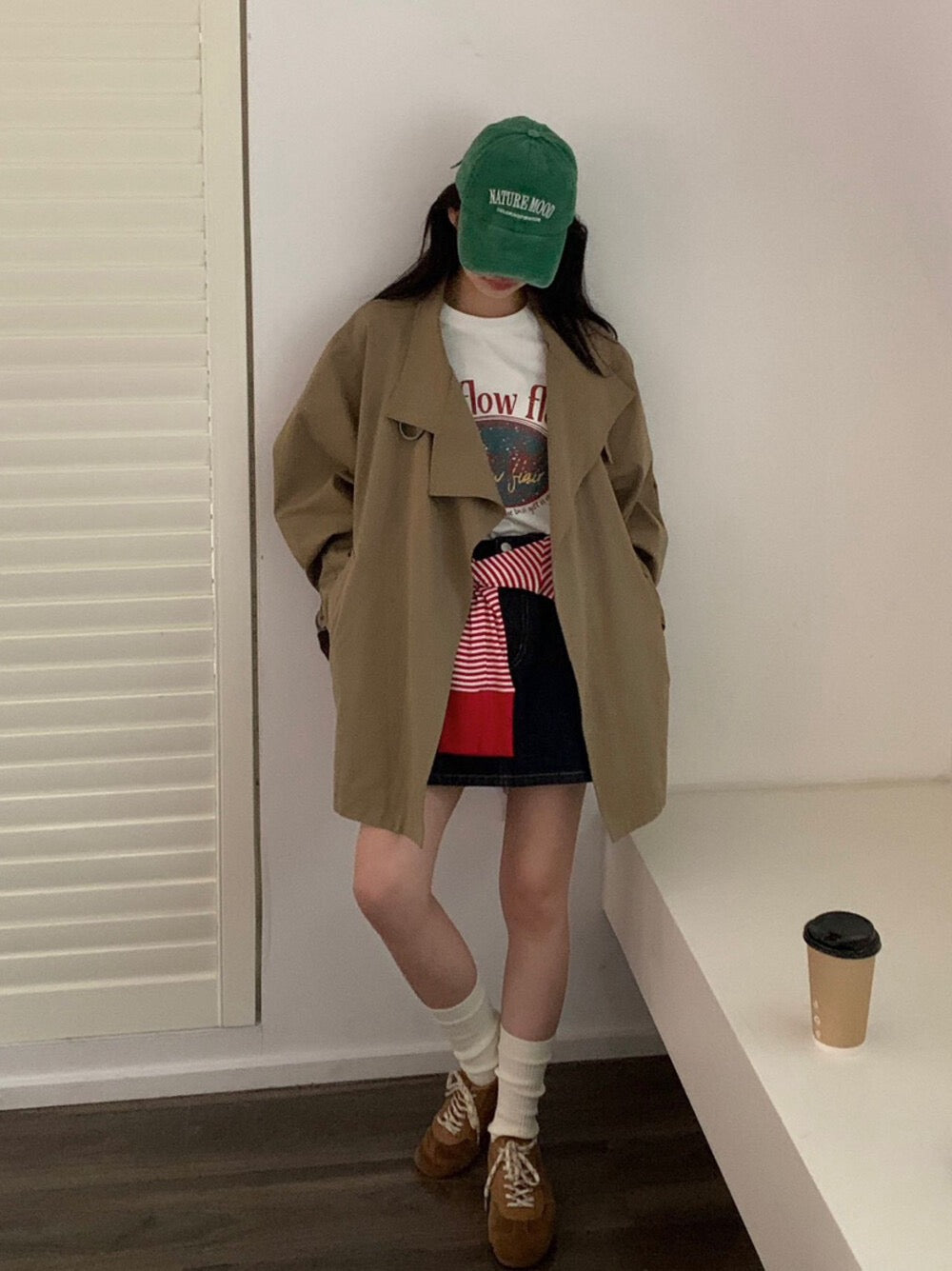 Kelly Designs Chic D-Ring Belted Short Trench (Instock)