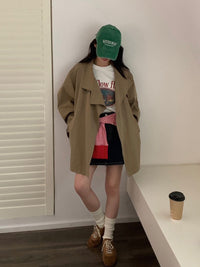 Kelly Designs Chic D-Ring Belted Short Trench (Instock)