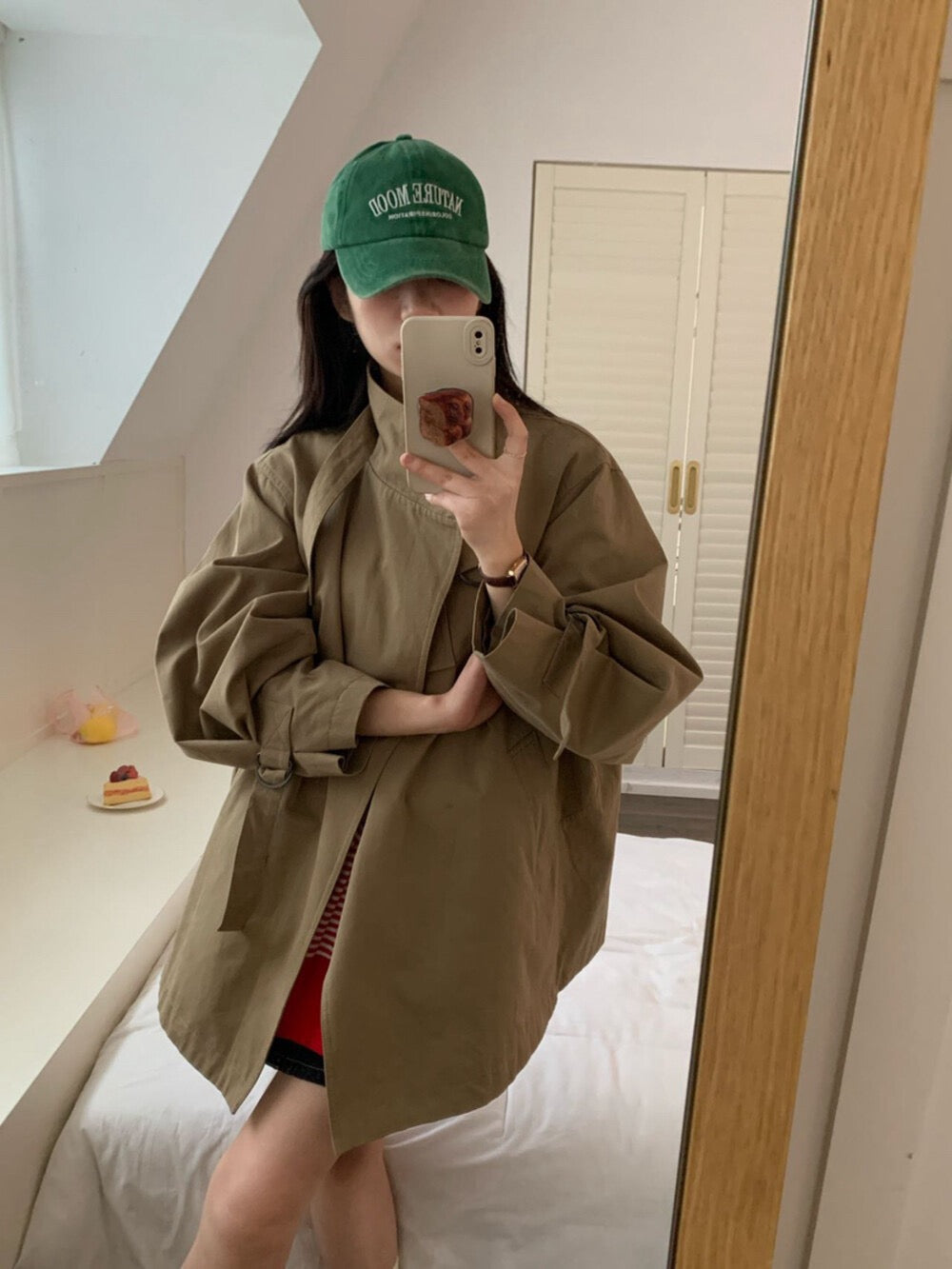 Kelly Designs Chic D-Ring Belted Short Trench (Instock)