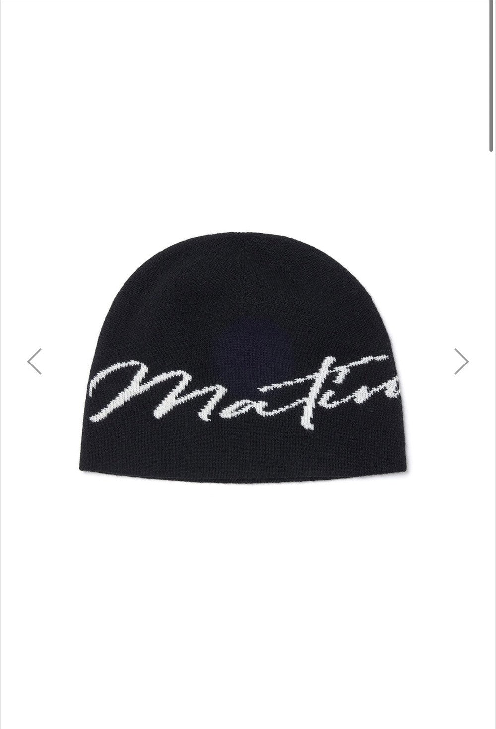MATIN KIM MATIN LOGO SCRIPT BEANIE IN BLACK (Instock)