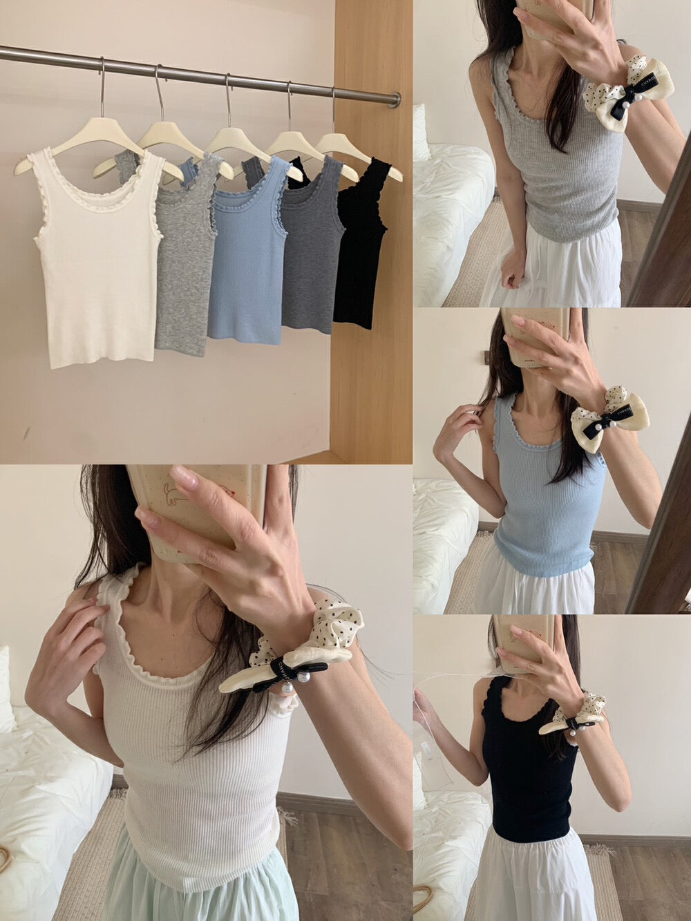 Kelly Designs Multiple Color U-Neck Vest Top (Instock)