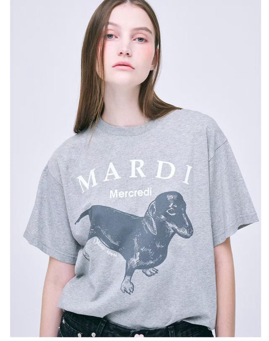 Mardi Mercredi Tshirt DDANJI_GREY WHITE (Preorder)