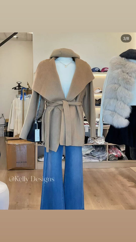 Kelly Designs Wool&Bactrian Camel Brown Coat (Instock)