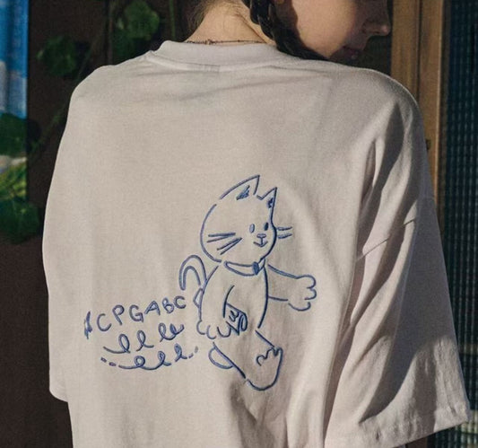 Korean Brand cutie cat Tshirt (Instock)