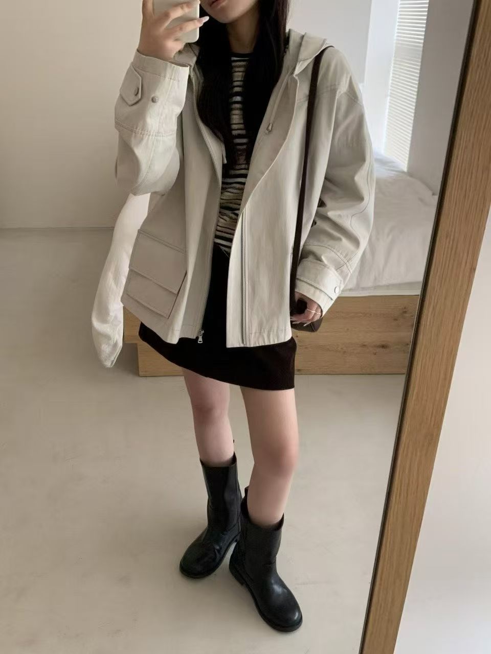 Kelly Designs Oversize Three Colors Hooded Trench Coat (Instock)