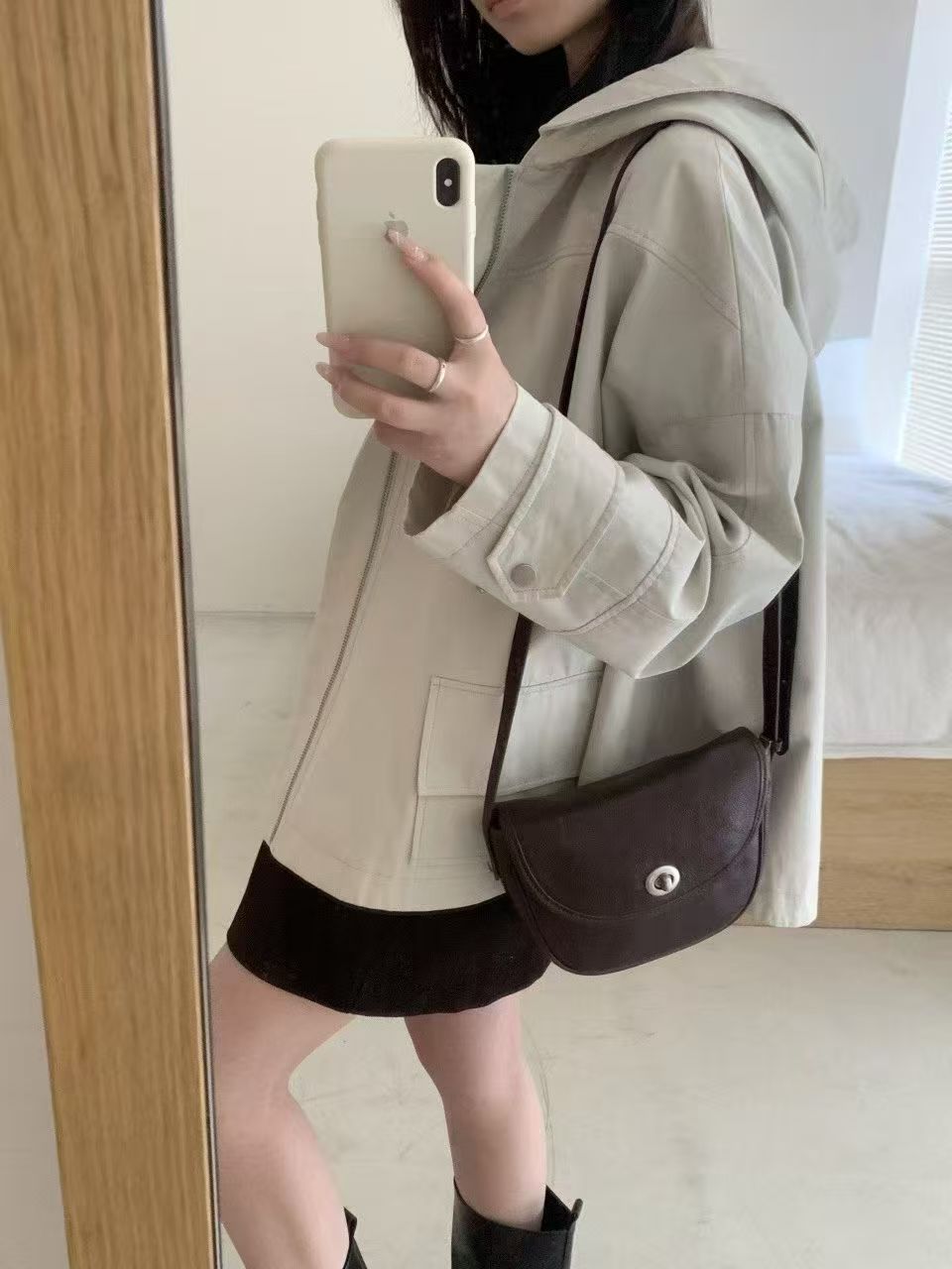 Kelly Designs Oversize Three Colors Hooded Trench Coat (Instock)