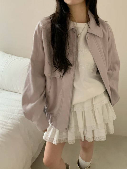 Kelly Designs Protein leather light pink jacket (Instock)