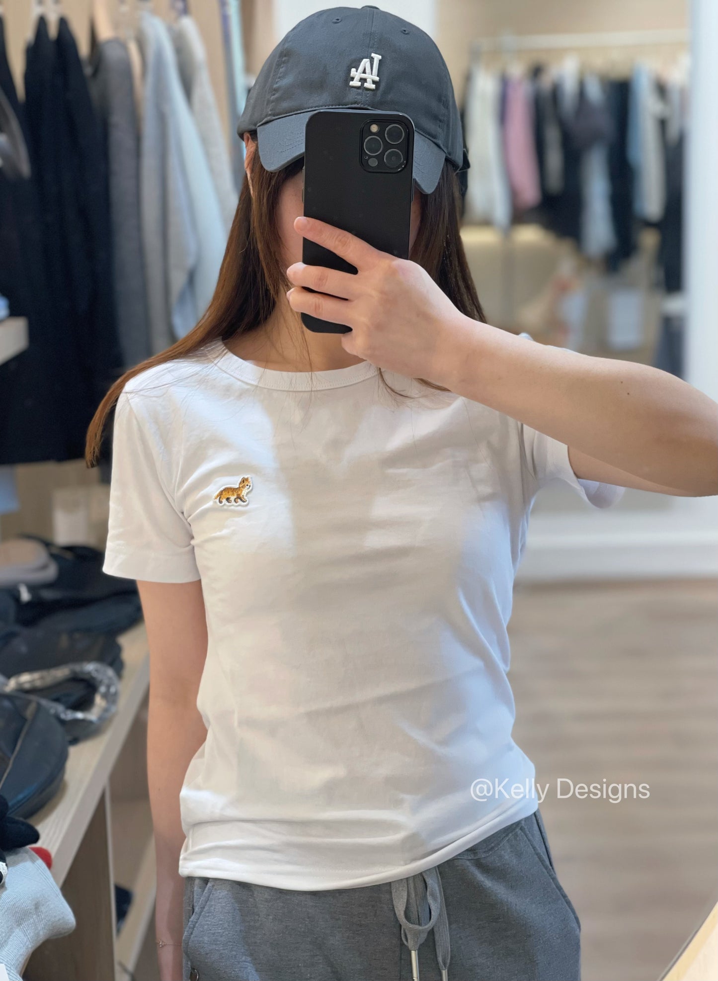 Korean Collection Nerdy Emboridery Tshirt White (Instock)