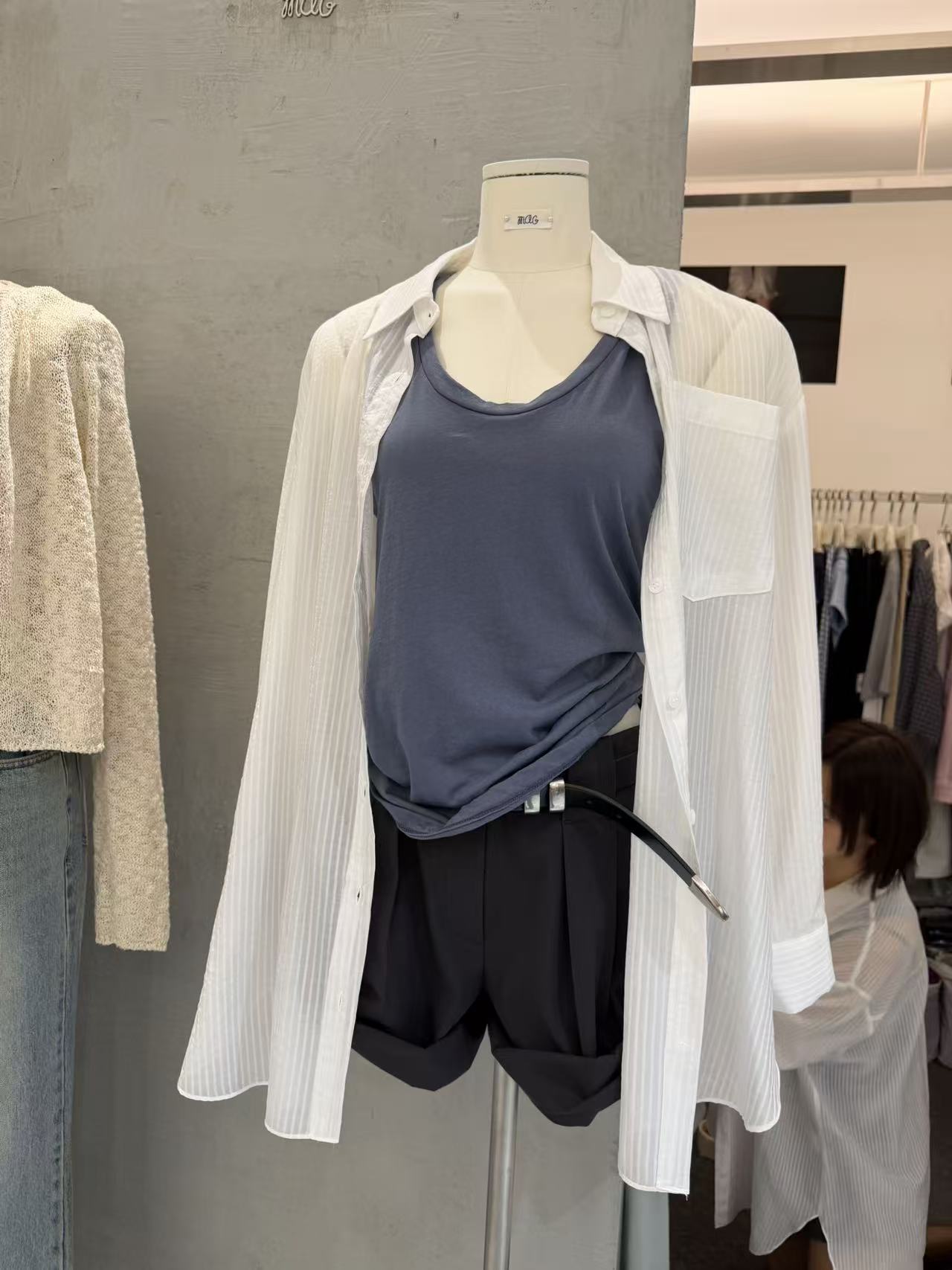 Korean APM Collection Tank Top, White Shirt and Shorts (Instock)