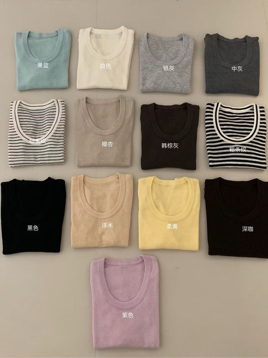 Kelly Designs Multiple Colors Big U Neck Top (Instock)