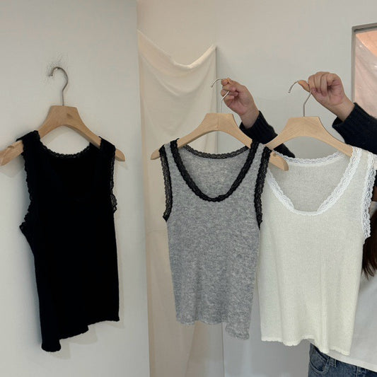 Kelly Designs Wool Tank Lace Top (Instock)