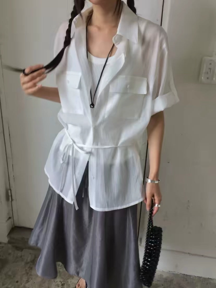 Chemise blanche Korean APM Collection (En stock)