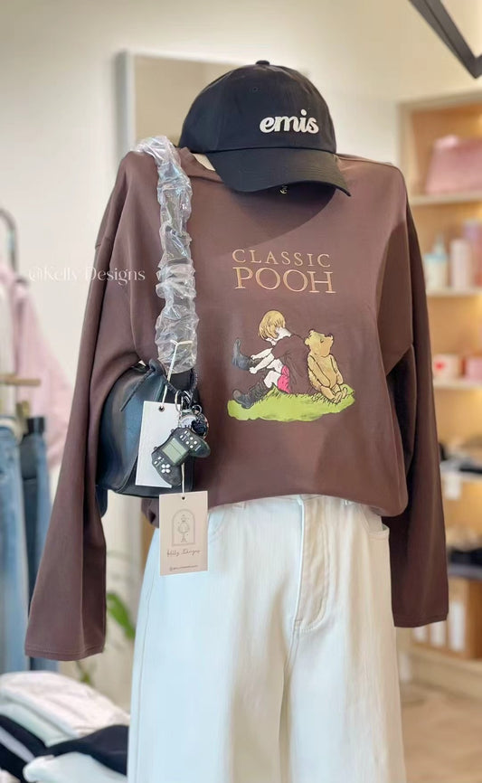 Korean APM Collection Winnie The Pooh Brown Shirt (Instock)