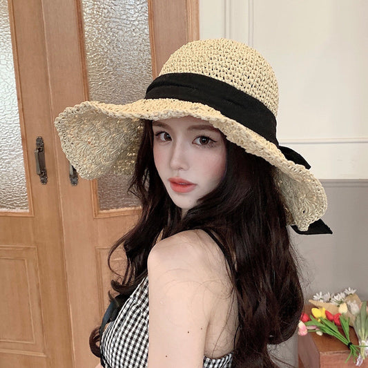 Kelly Designs Bow-Knot Brim Beige Hat (Instock)