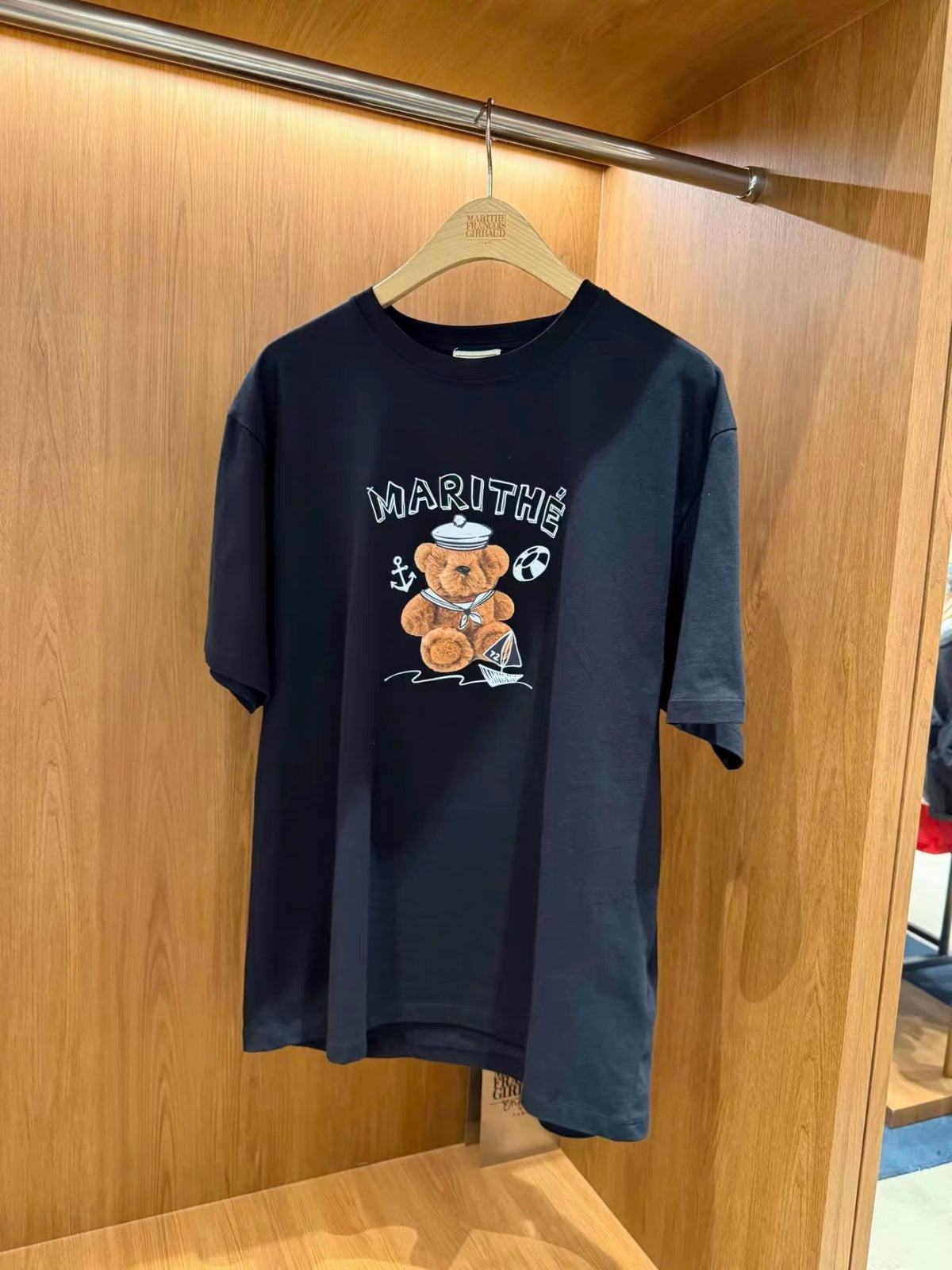 Marithé François Girbaud Marine Bear Graphic Tee – Black (Instock)