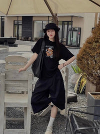 Marithé François Girbaud Marine Bear Graphic Tee – Black (Instock)