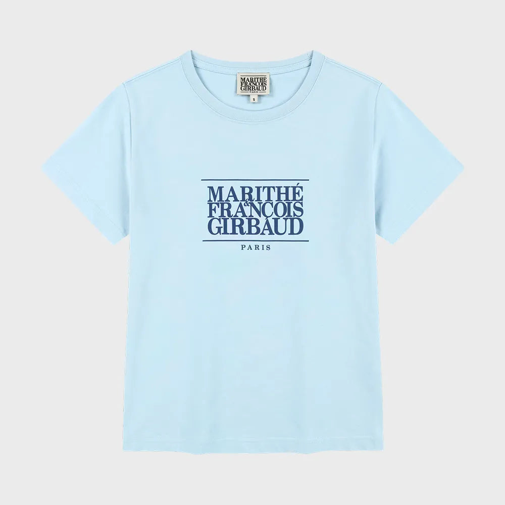 Marithe W CLASSIC LOGO TEE Ice Blue(Instock)