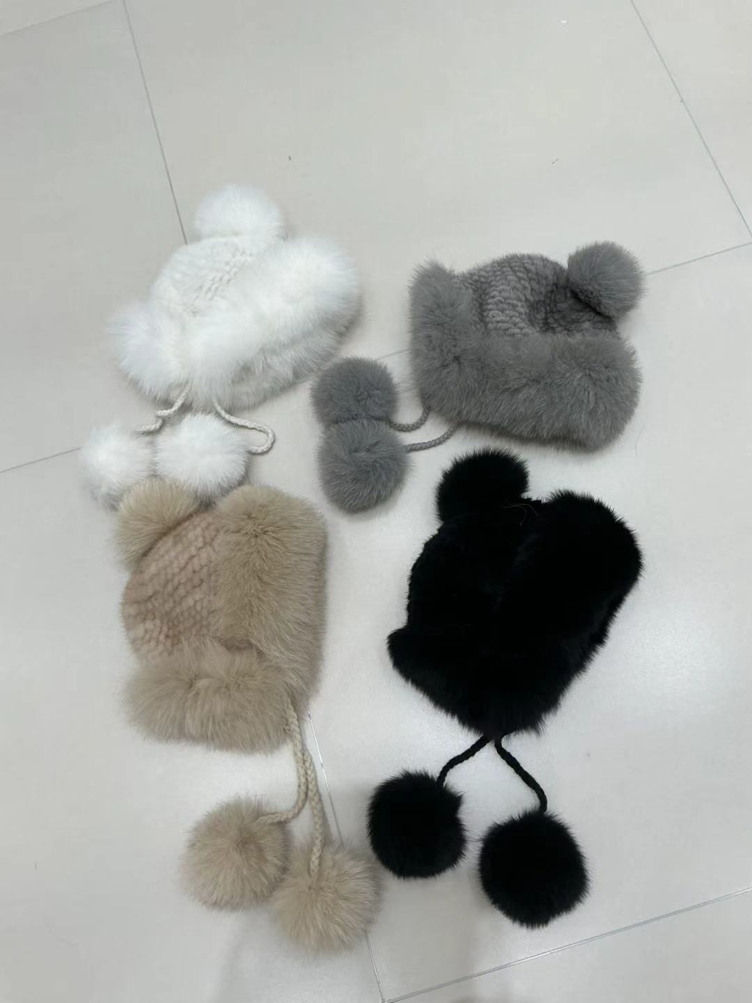 Kelly Designs Three Colors Premium Mink Knit Cap (Instock)
