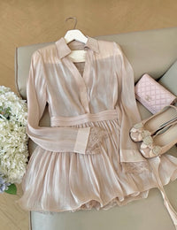 Kelly Designs Elegant Chiffon Two-Piece Pink Set (Instock)