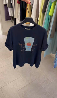 Kelly Designs Tomato Navy Tshirt (Instock)