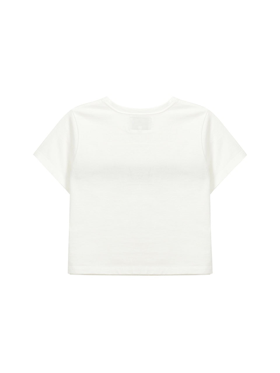 MATIN KIM LOGO CUTTED CROP TOP IN WHITE (Instock)