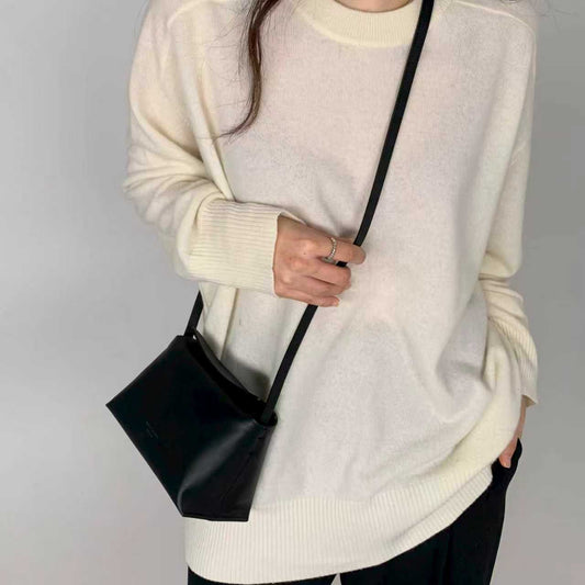 Korean APM Collection BUCKS&LEATHER Black Leather Small Bag (Instock)