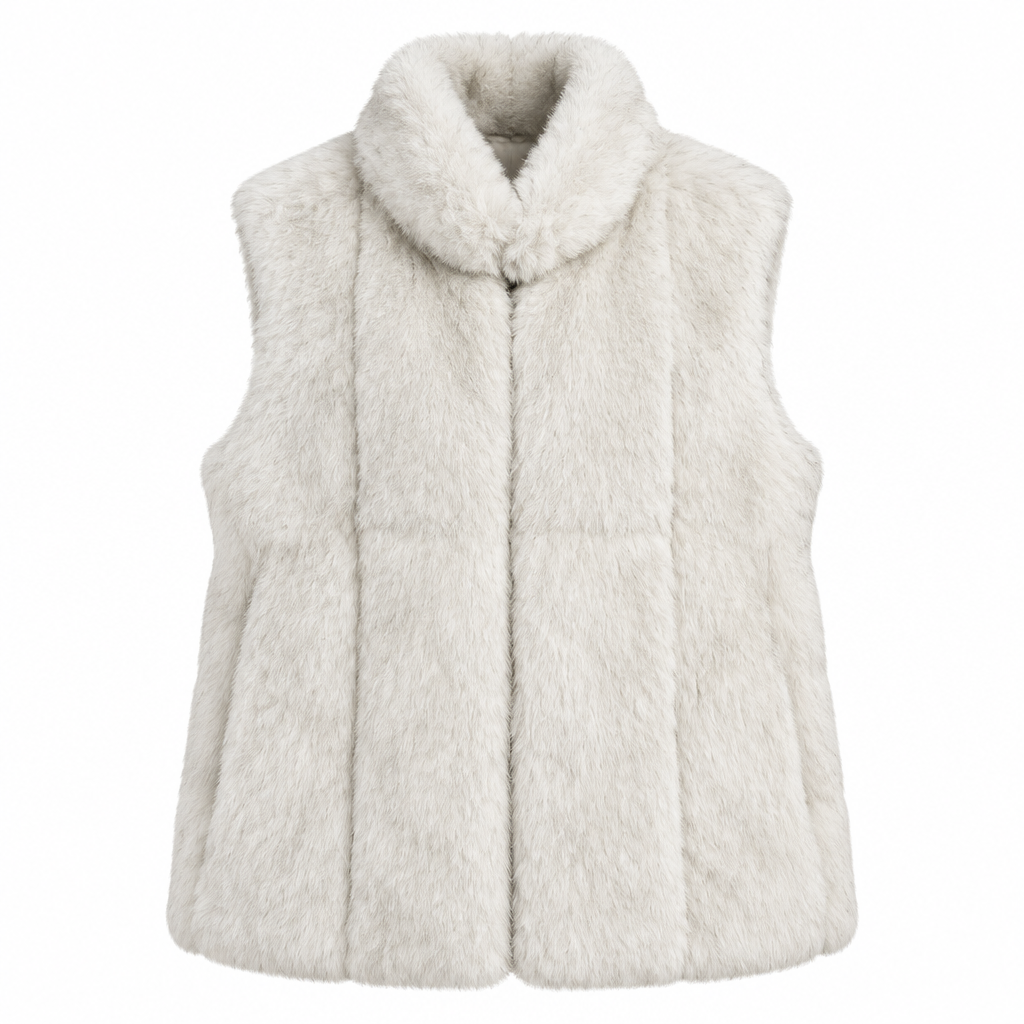 Kelly Designs Premium Rabbit Fur Vest – Ivory (Instock)