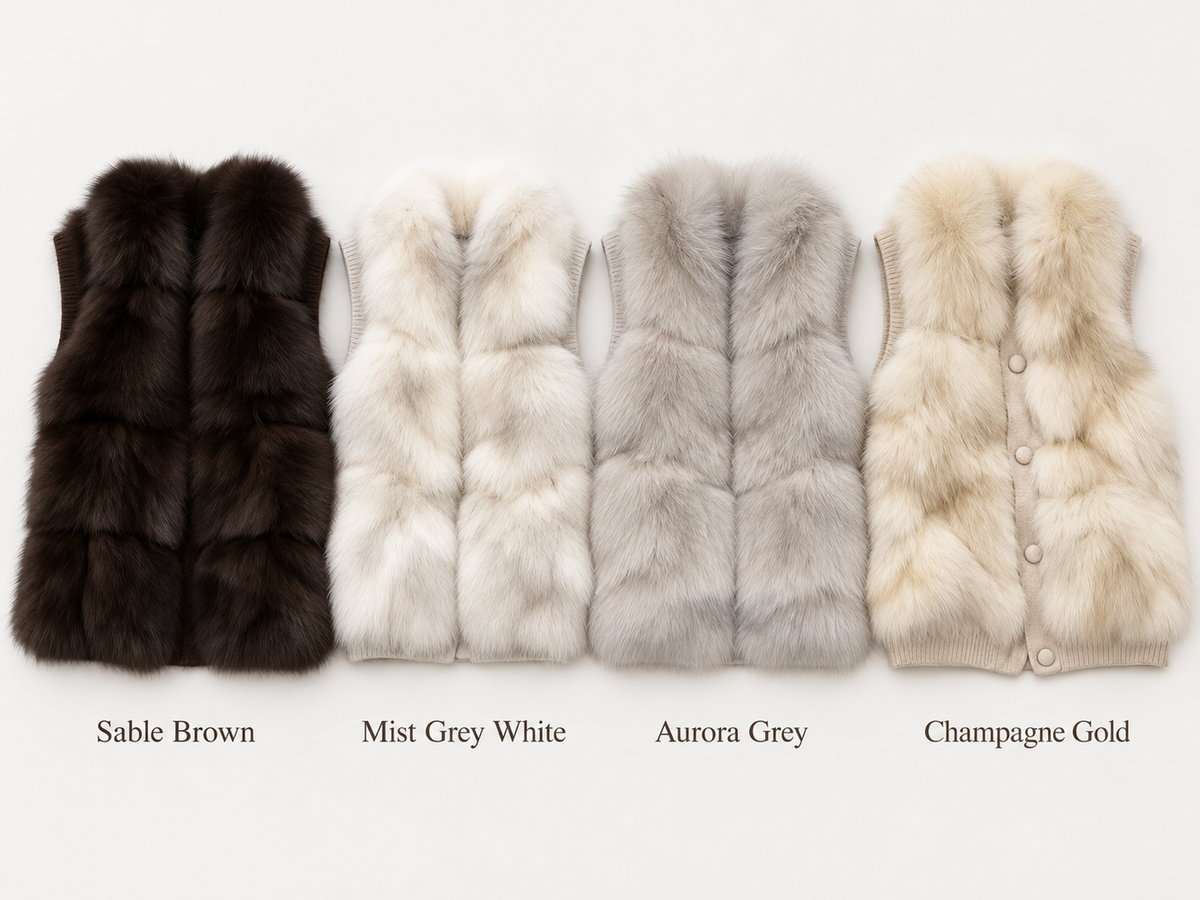 Kelly Designs Fox Fur Knit Vest - 4 Colors (Instock)