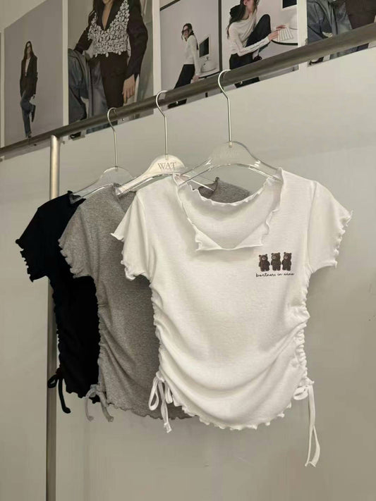 Korean APM Collection Summer Bears Slim Tshirt (Instock)