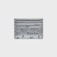 MATIN ALL-OVER LOGO CARD WALLET IN SILVER (Instock)