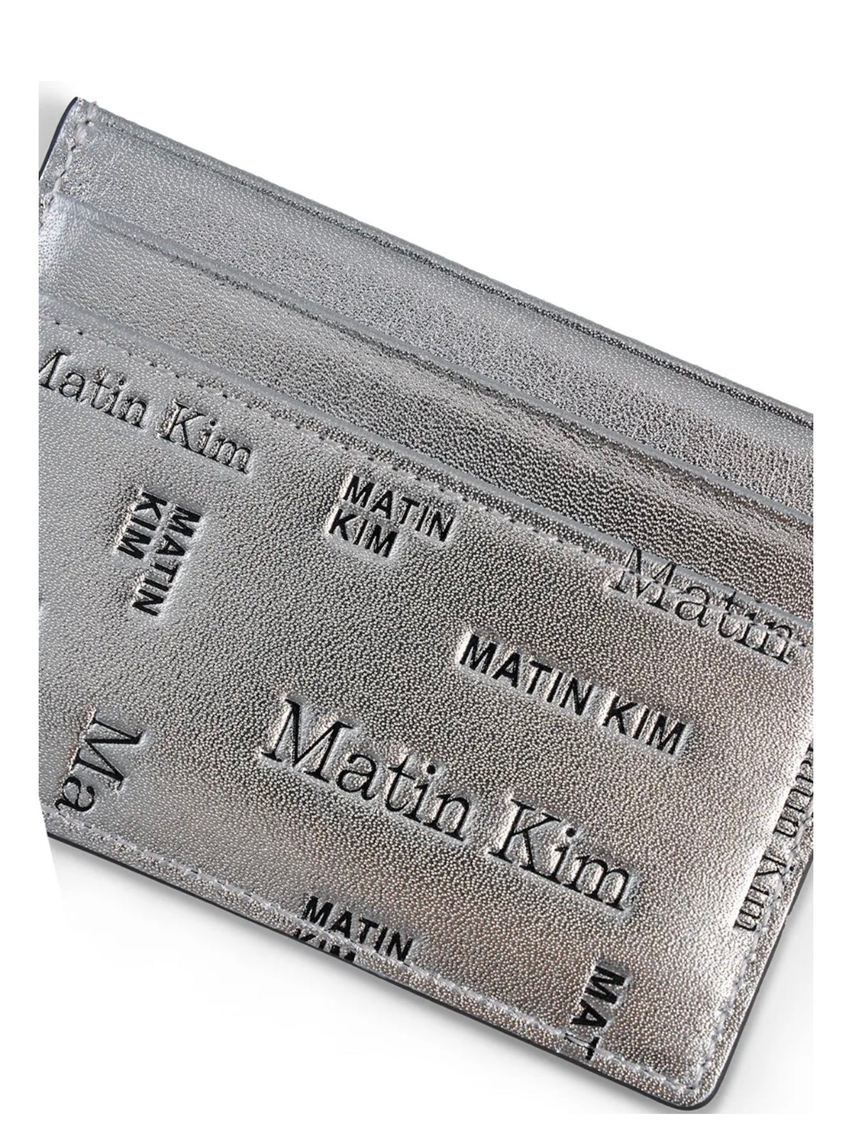 MATIN ALL-OVER LOGO CARD WALLET IN SILVER (Instock)