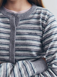ROLAROLA Stripe Wool Blend Cardigan – Gray (Instock)