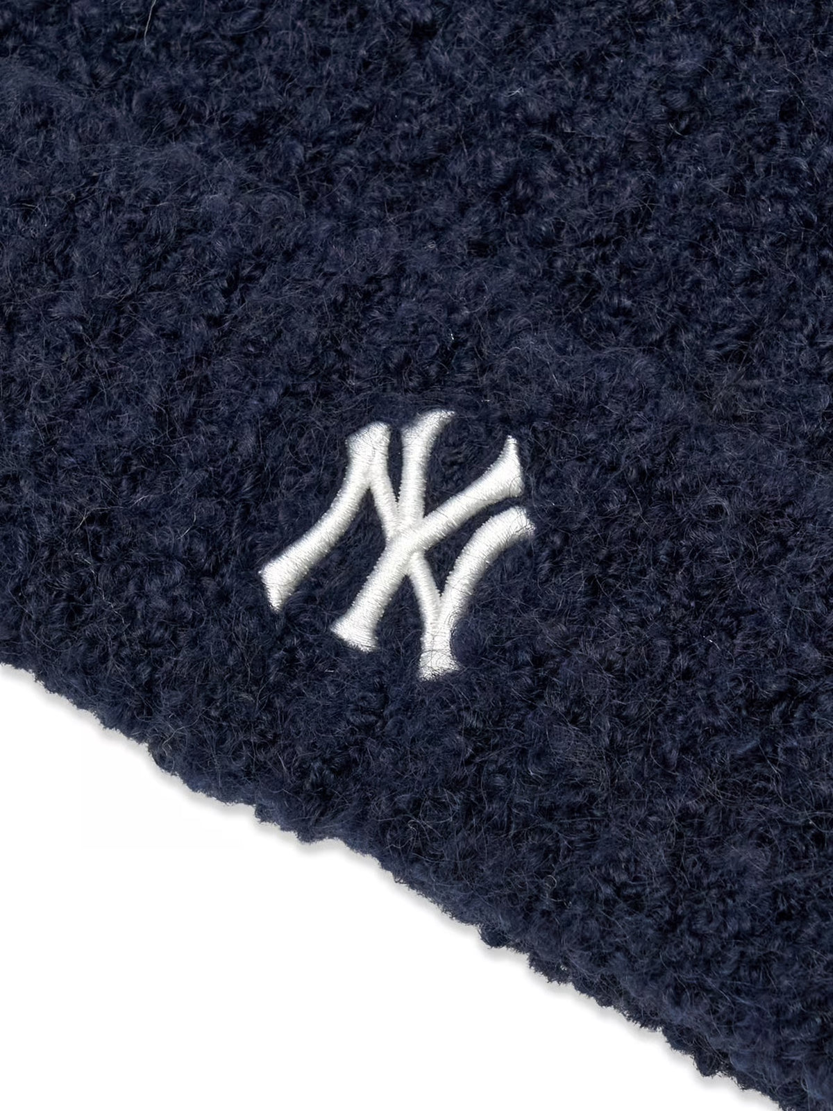 MLB NY Logo Fluffy Cat Ear Beanie – Navy Blue (Instock)