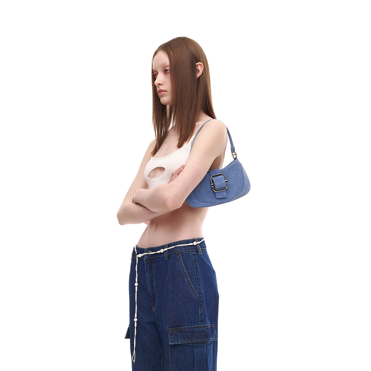 Korean Collection OSOI SHOULDER BROCLE_SMALL [DENIM SKY](Preorder)