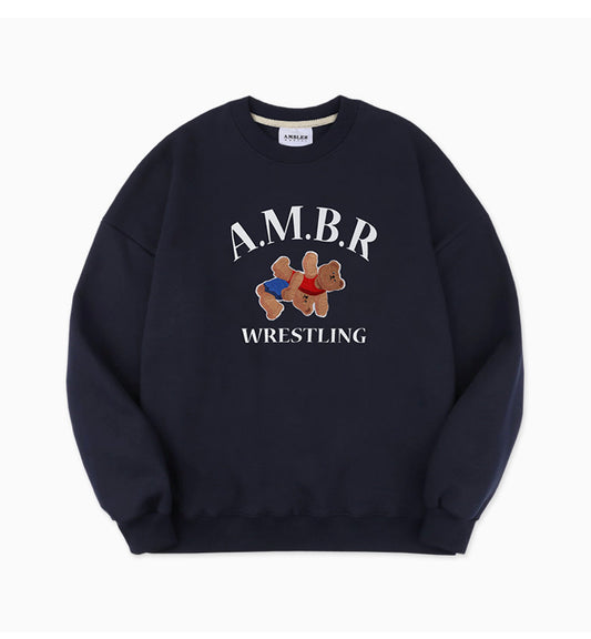 Ambler Wrestling Bear Navy Sweatshirt(Preorder)