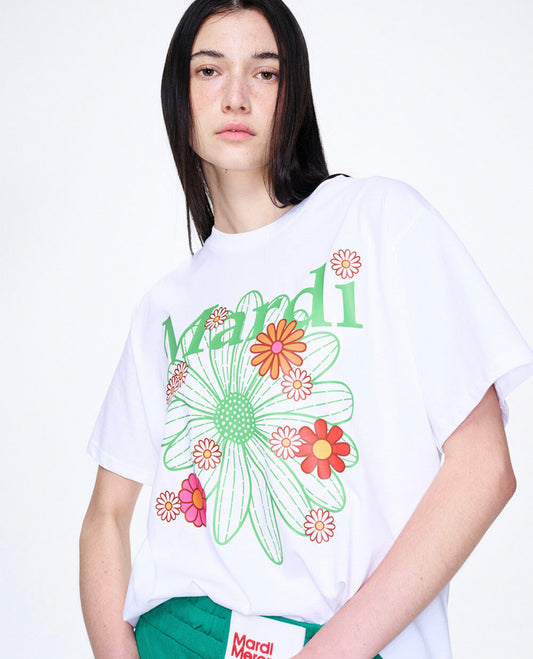 Mardi Mercredi TSHIRT FLOWERMARDI BLOSSOM_WHITE GREEN(Preorder)