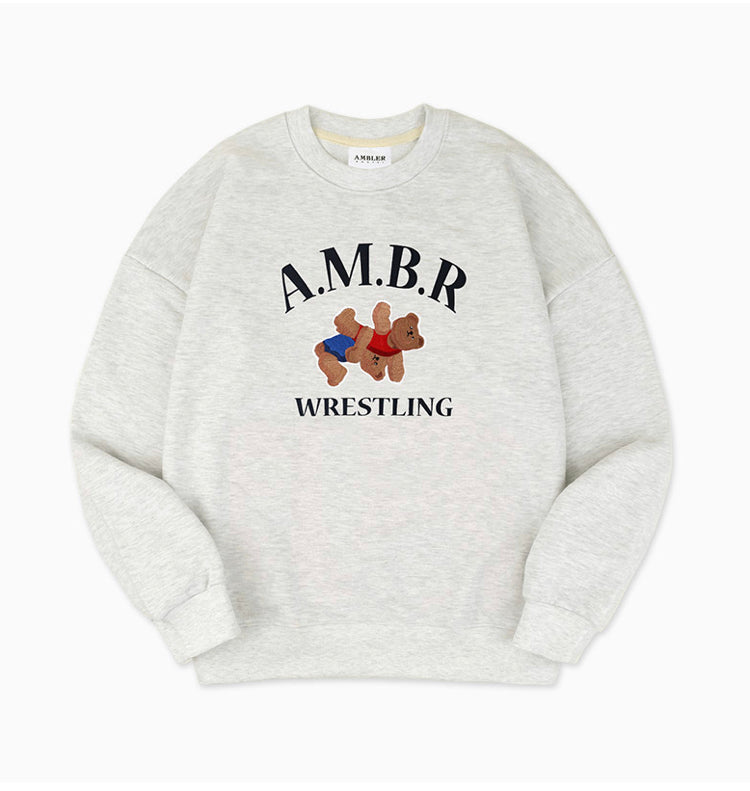 Ambler Wrestling Bear Oatmeal Sweatshirt(Preorder)