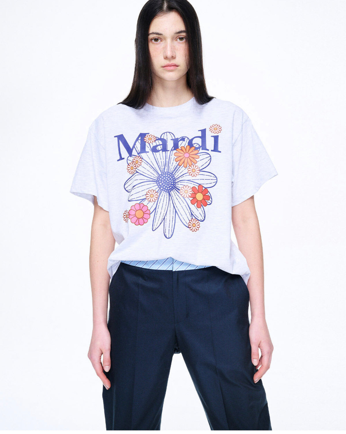 Mardi Mercredi TSHIRT FLOWERMARDI BLOSSOM_HEATHER NAVY(Instock)