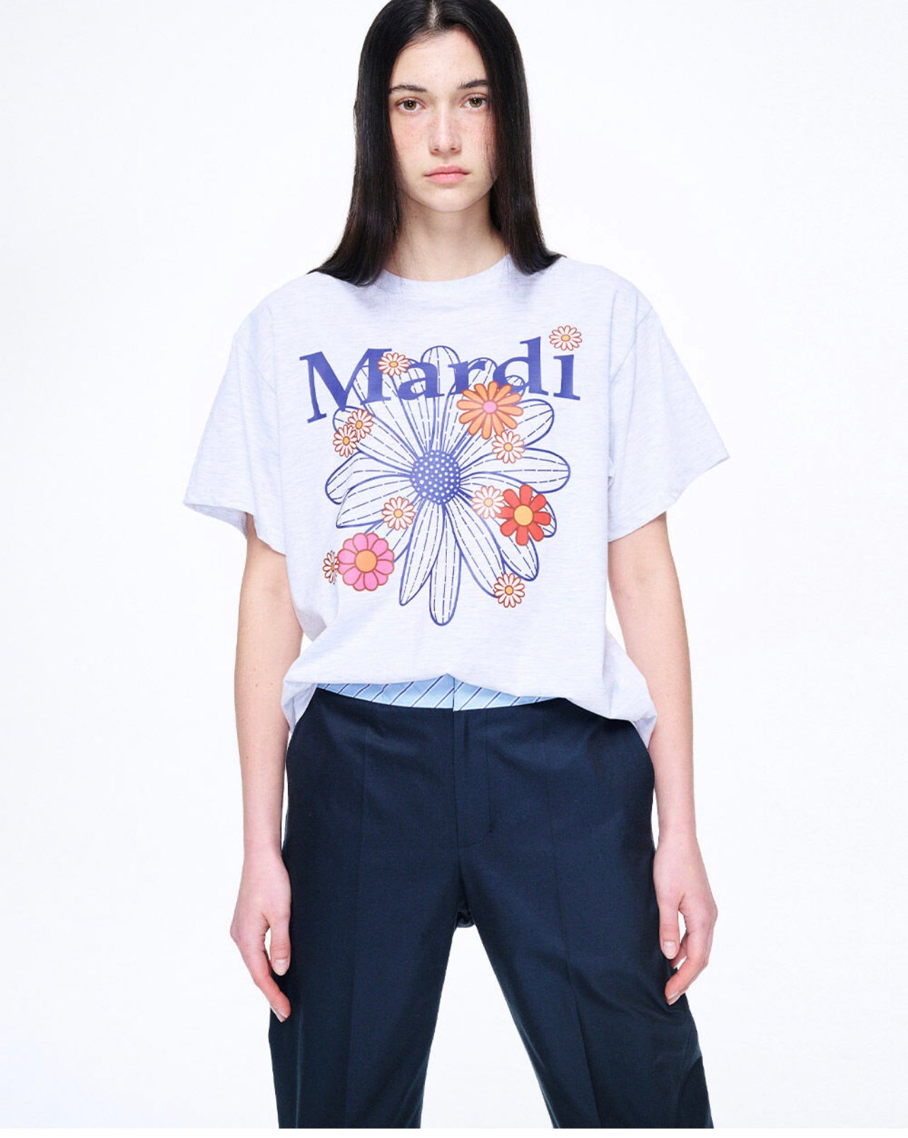 Mardi Mercredi TSHIRT FLOWERMARDI BLOSSOM_HEATHER NAVY(Instock)