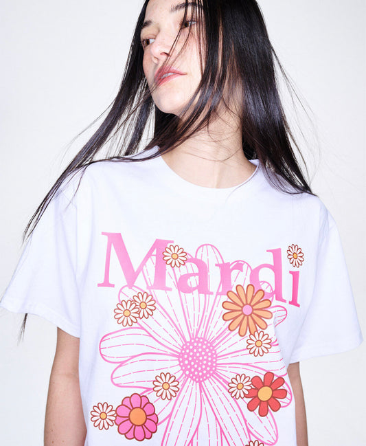 Mardi Mercredi TSHIRT FLOWERMARDI BLOSSOM_WHITE PINK(Preorder)