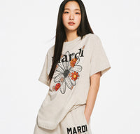 Mardi Mercredi TSHIRT FLOWERMARDI BLOSSOM_OATMEAL BLACK(Preorder)