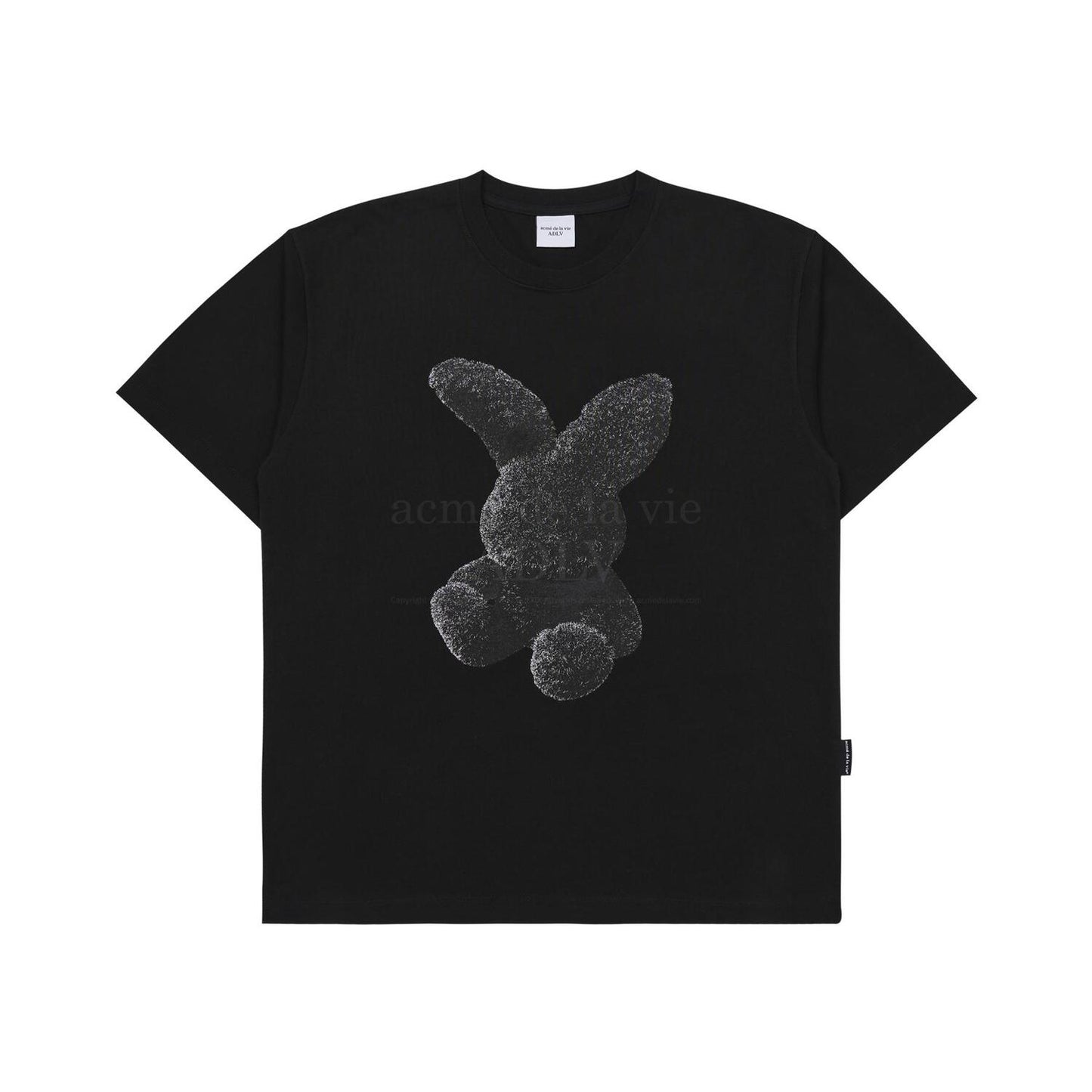 ADLV NAVY FUZZY RABBIT SHORT SLEEVE T-SHIRT BLACK(Instock)