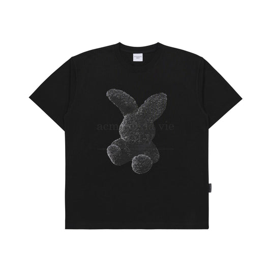 ADLV NAVY FUZZY RABBIT SHORT SLEEVE T-SHIRT BLACK(Instock)