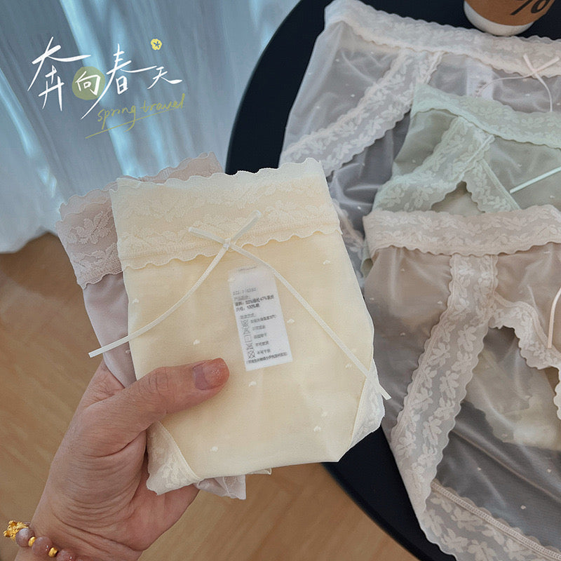 Kelly Designs Colorful Lace Slit Underwear(Instock)