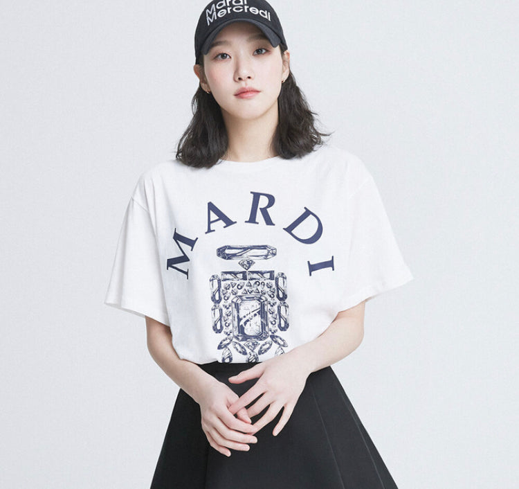 Mardi Mercredi BIJOU MARDI_IVORY TSHIRT(Preorder)