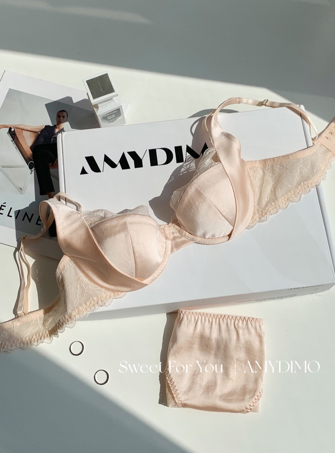 Amydimo Silk Three Colors Bra Set(Preorder)